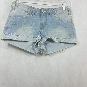 Rue 21 Women Light Blue Denim Short Cuffed Hems